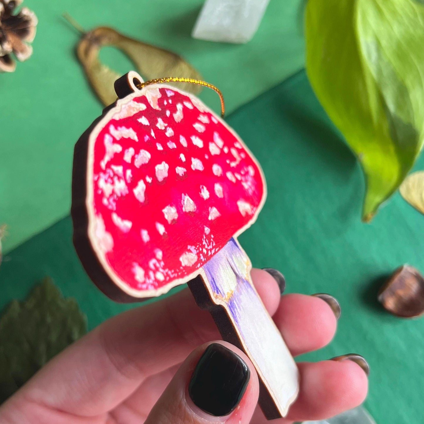 Fly Agaric Wooden Christmas Decoration / Festive Mushroom / Fungi Lover
