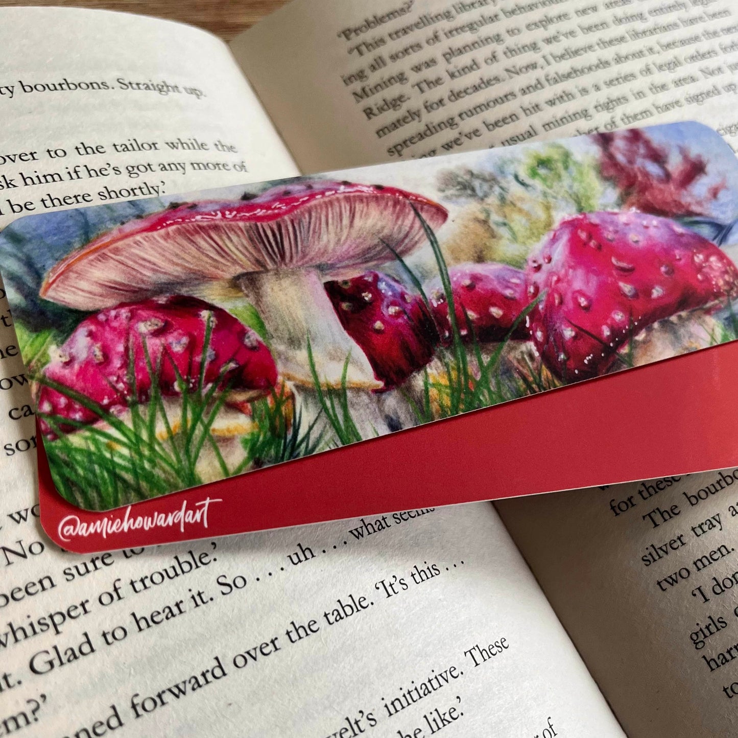 Mushroom Bookmark | Double Sided Fungi Illustration