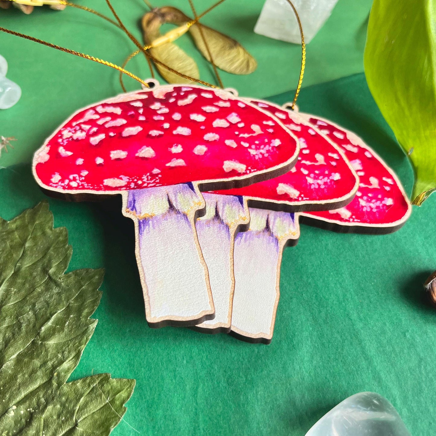 Fly Agaric Wooden Christmas Decoration / Festive Mushroom / Fungi Lover