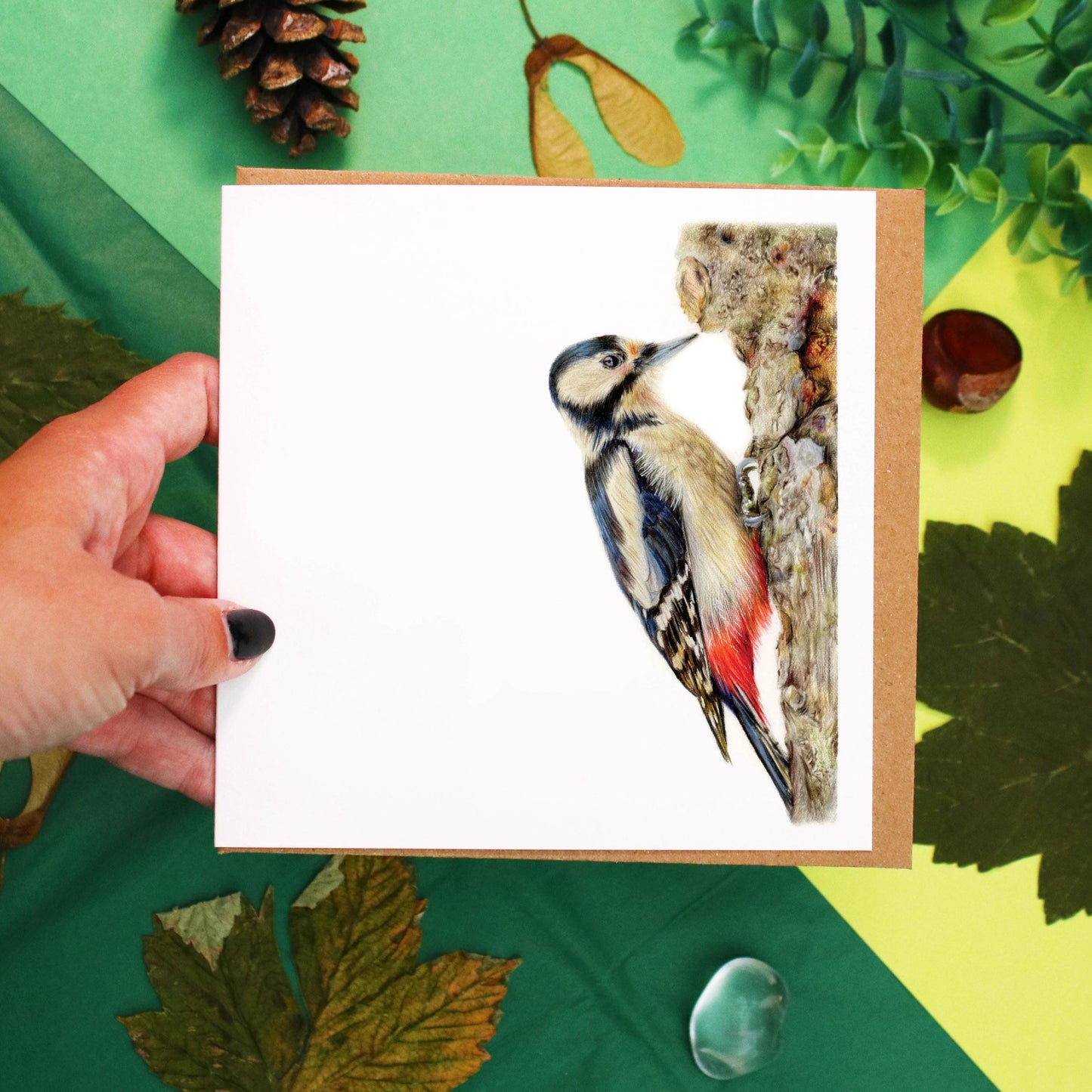 Greater Spotted Woodpecker Card