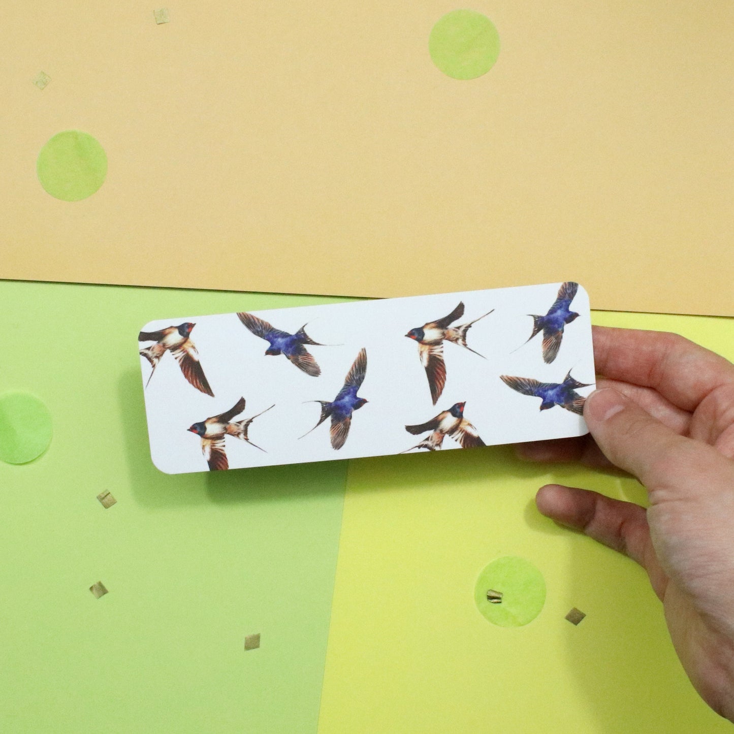 Swallow Bookmark | Double Sided Bird Illustration