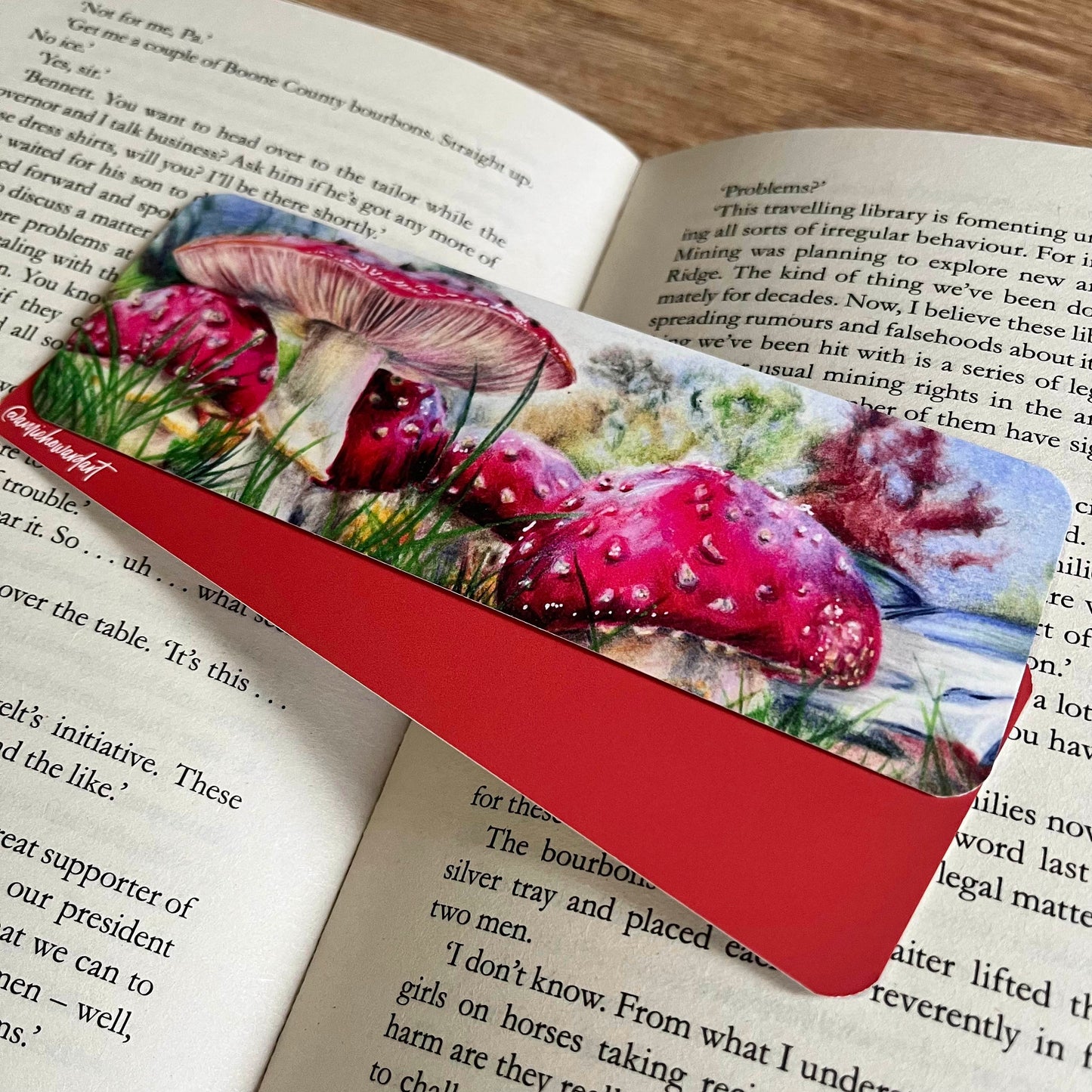 Mushroom Bookmark | Double Sided Fungi Illustration