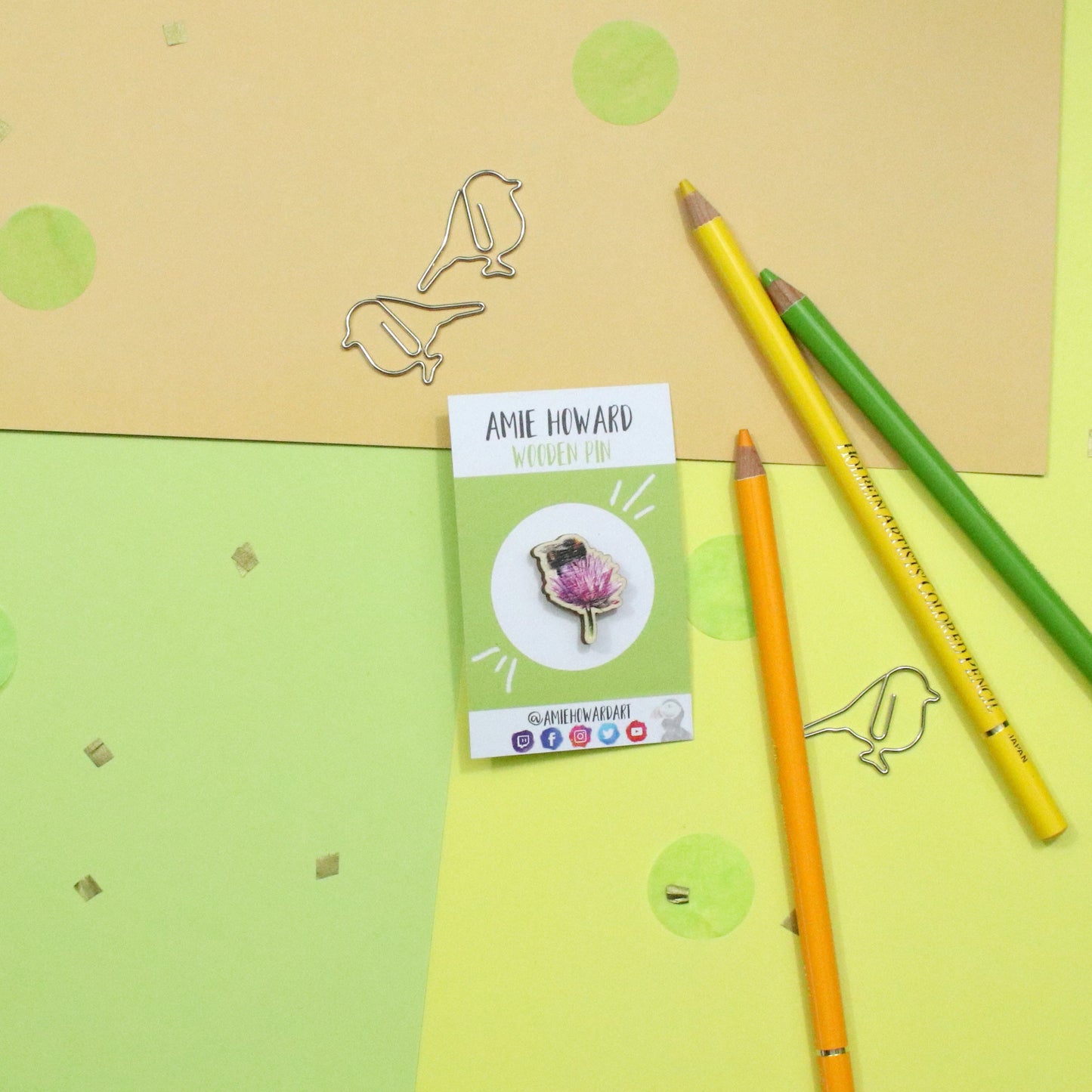 Bee Wooden Pin | Bee Pin | Bumble Bee Pin | Wooden Pin