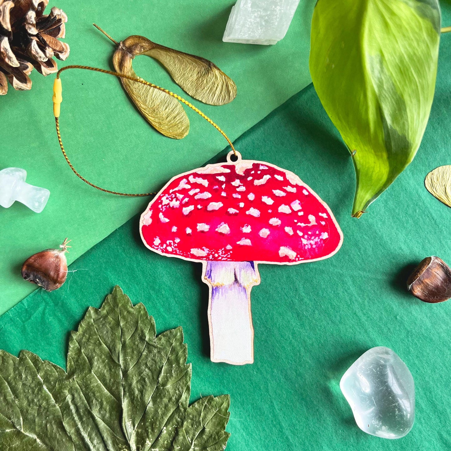 Fly Agaric Wooden Christmas Decoration / Festive Mushroom / Fungi Lover