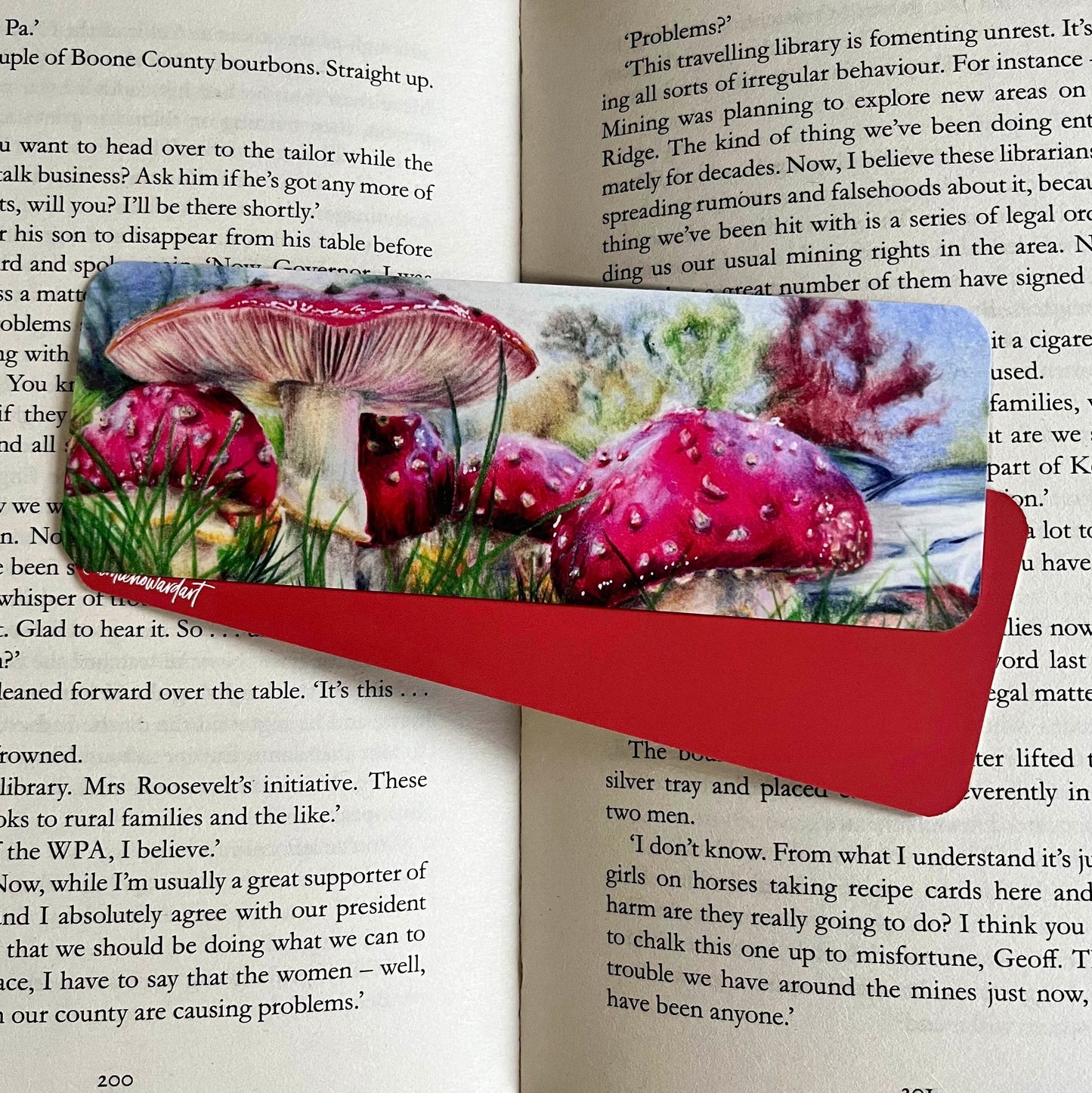 Mushroom Bookmark | Double Sided Fungi Illustration