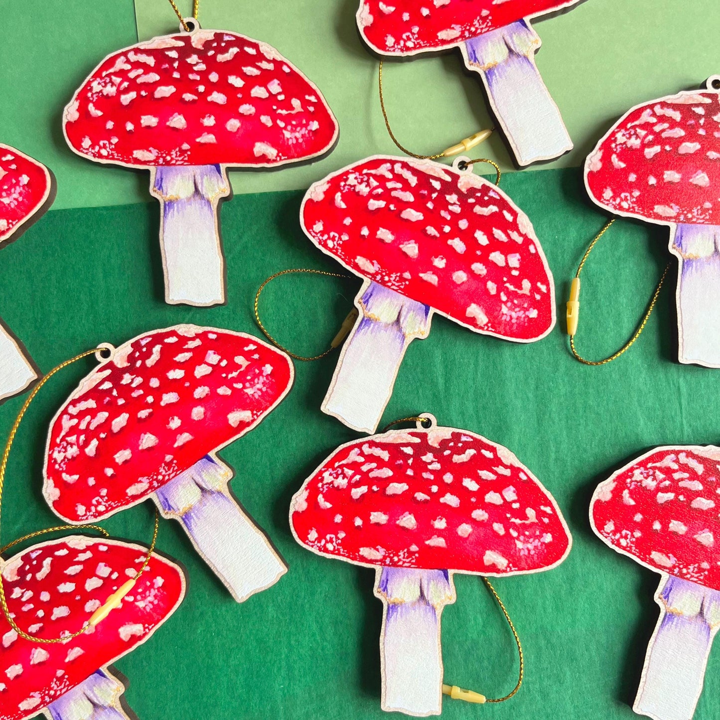 Fly Agaric Wooden Christmas Decoration / Festive Mushroom / Fungi Lover