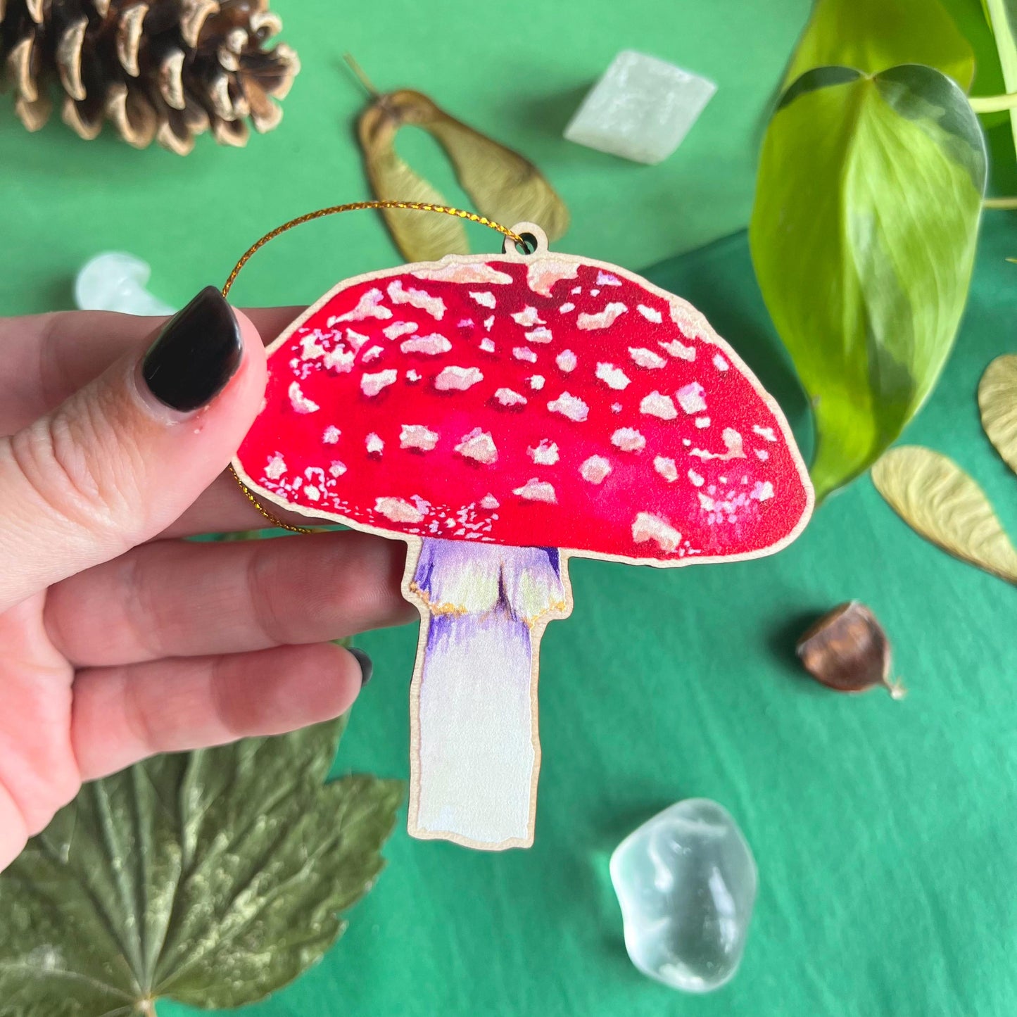 Fly Agaric Wooden Christmas Decoration / Festive Mushroom / Fungi Lover